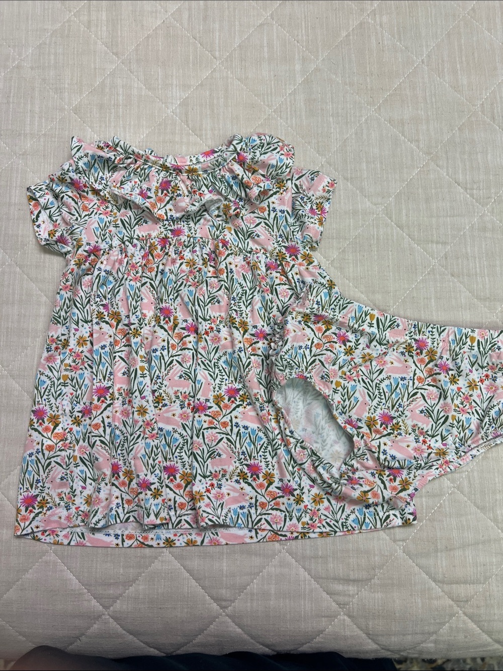 Magnetic Me Pink Floral Ruffle Dress with Bloom Print